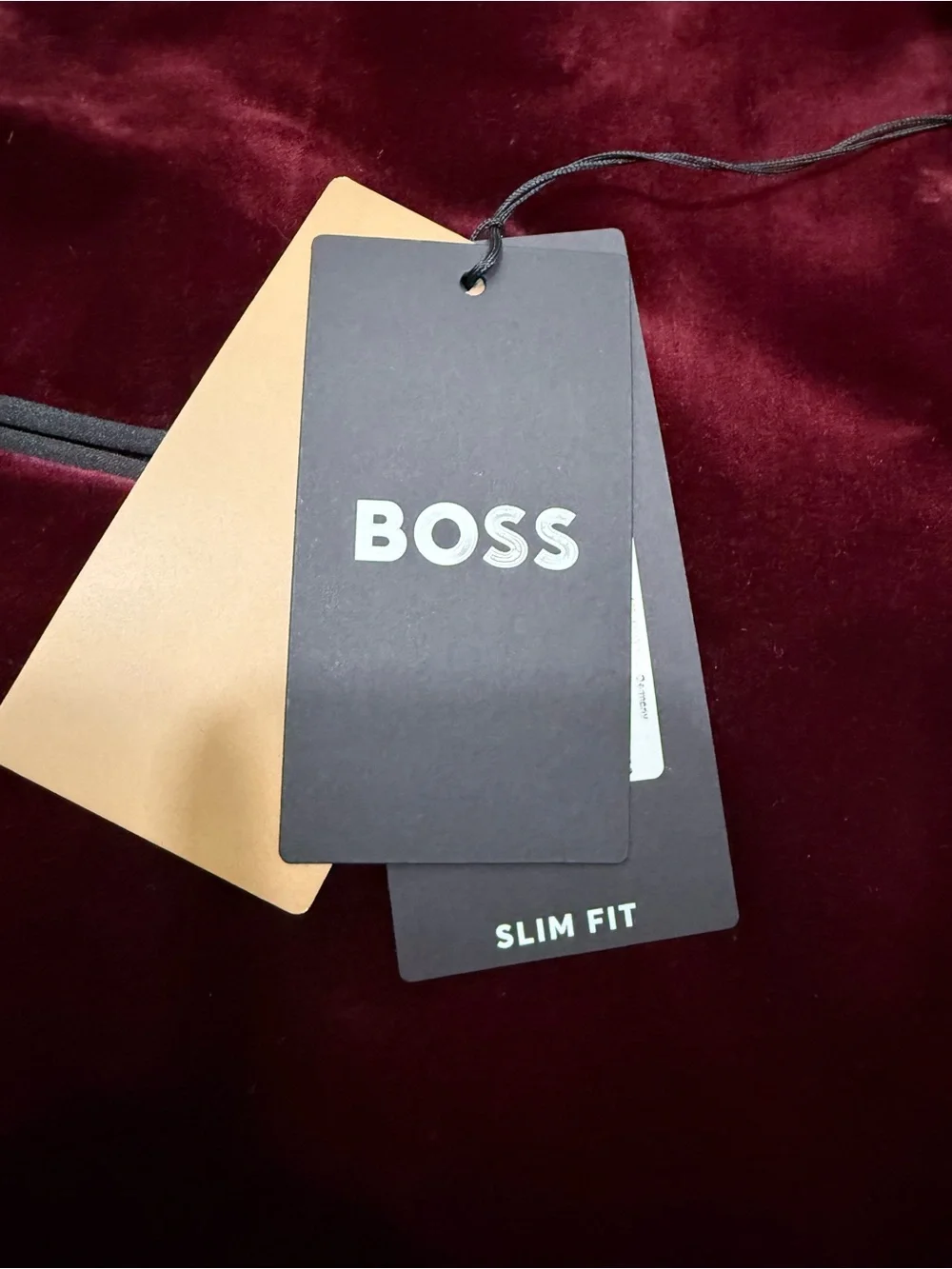 NWT HUGO BOSS Hutson Cotton Velvet Dinner Jacket Slim Fit 48 Regular IN DARK RED